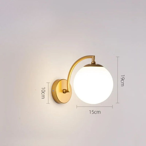 Applique murale boule verre LED nordique minimaliste