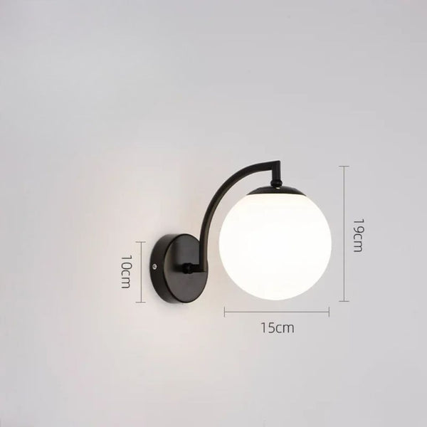 Applique murale boule verre LED nordique minimaliste