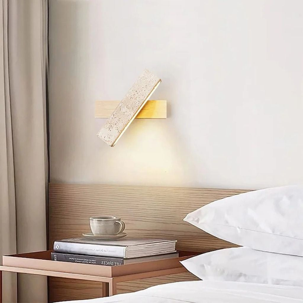 Applique murale travertin orientable
