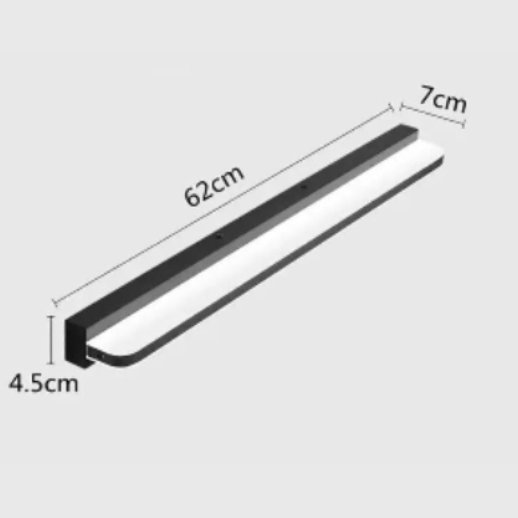 Applique murale LED miroir salle de bain acier inox
