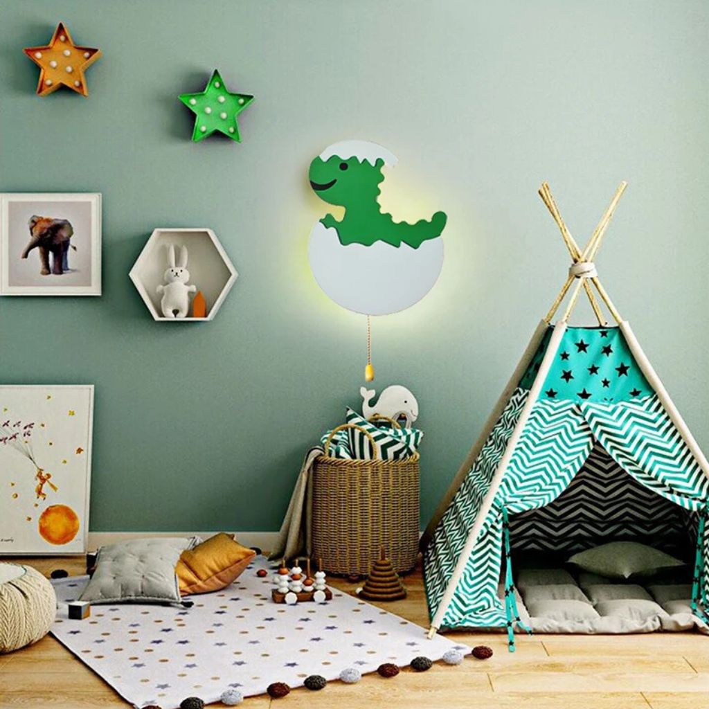 Applique murale dinosaure vert