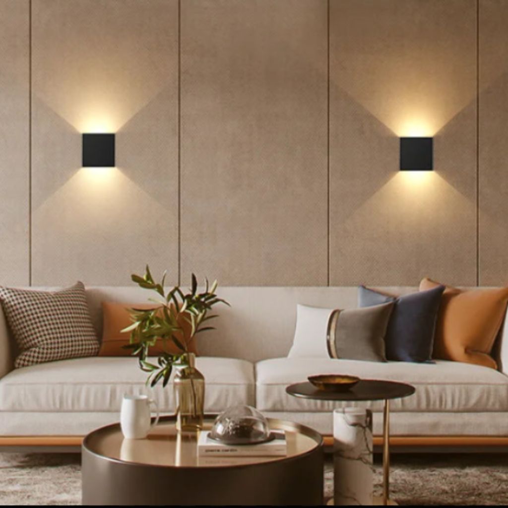 Applique murale LED carré sconce 6W intérieur extérieur