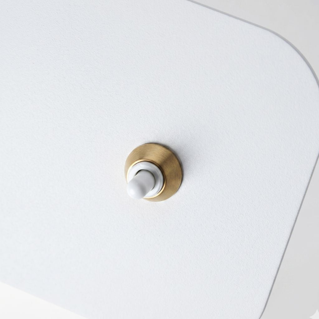 Applique murale blanche avec interrupteur