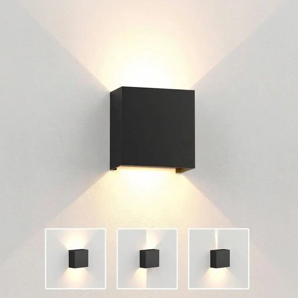 Applique murale LED carré sconce 6W intérieur extérieur