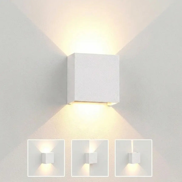 Applique murale LED carré sconce 6W intérieur extérieur