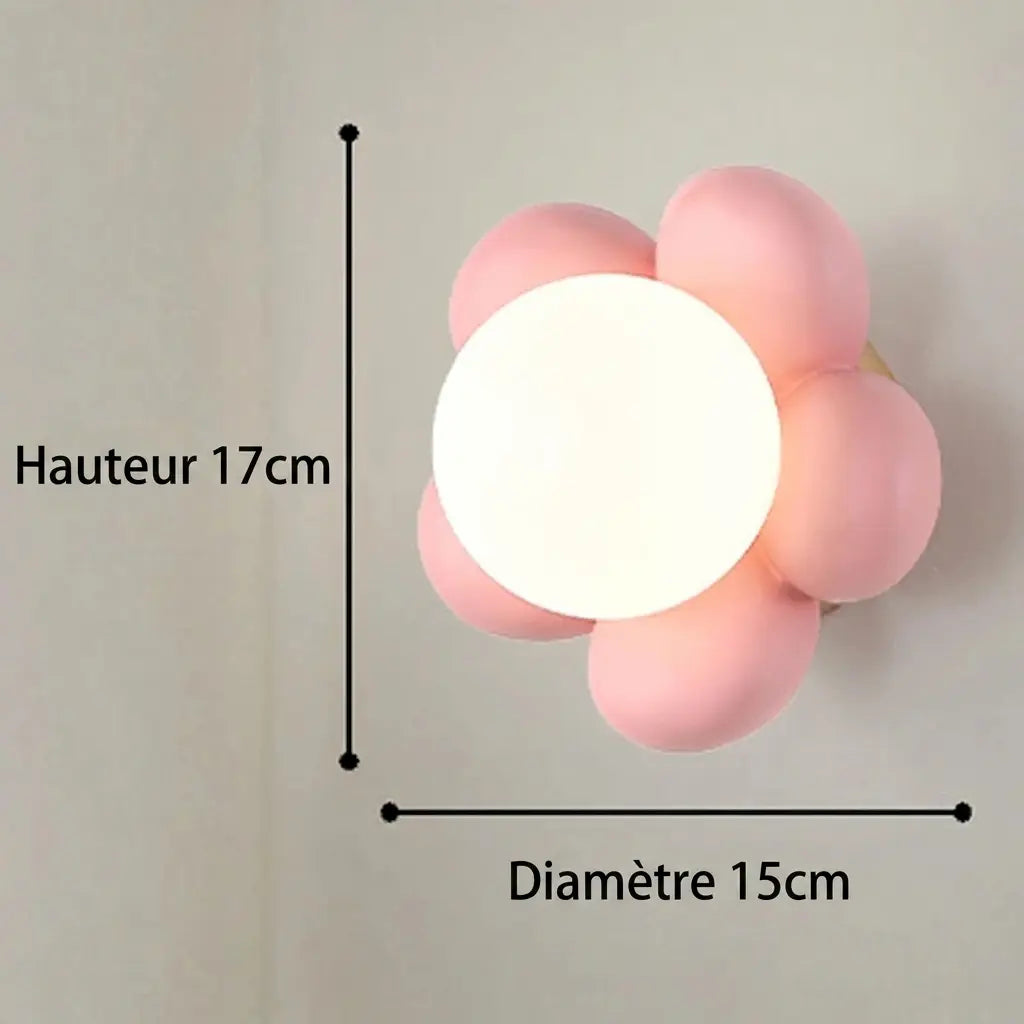 Applique murale fleur kawaii