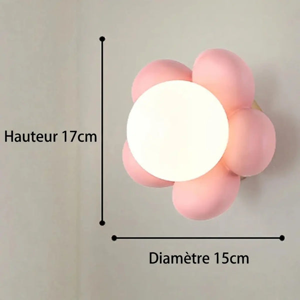 Applique murale fleur kawaii