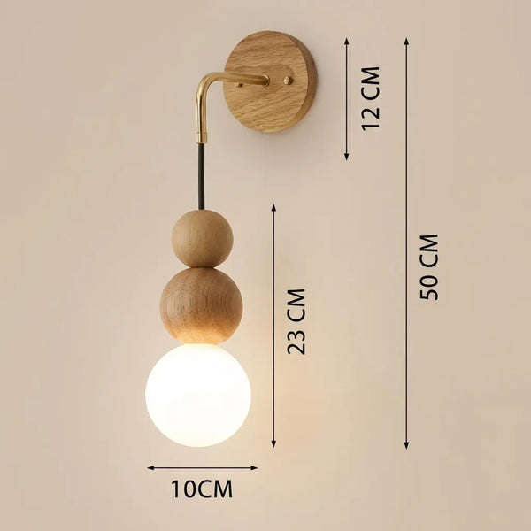 Applique murale ronde suspendue