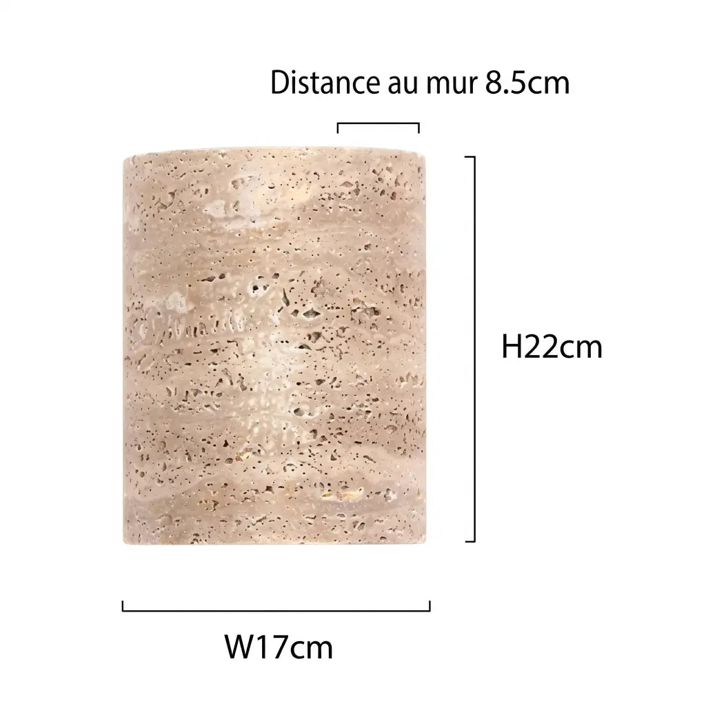 Applique murale travertin naturel