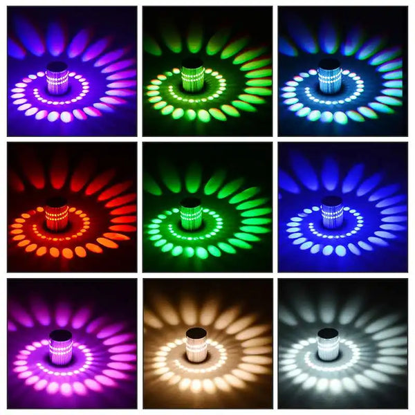 Applique murale LED spirale RGB