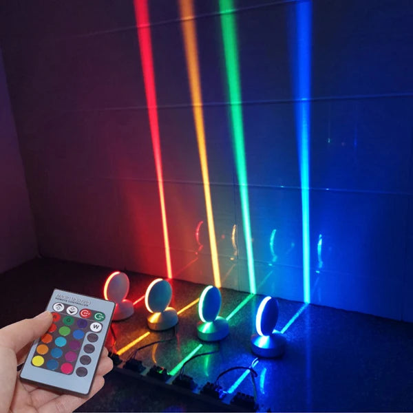 Applique murale LED RGB télécommande 360
