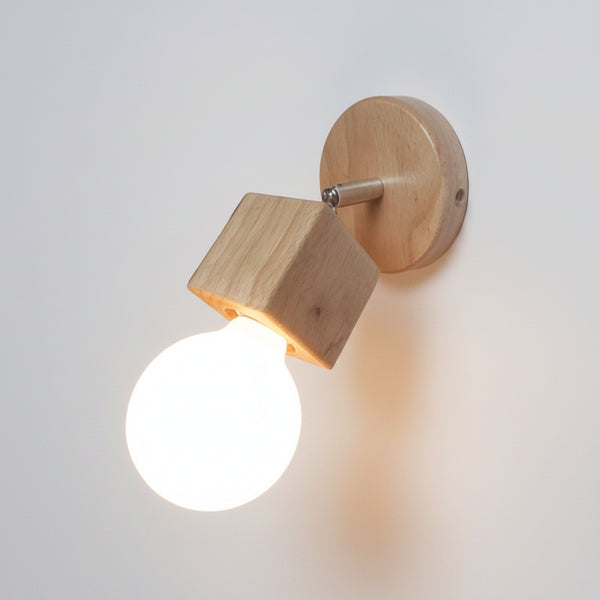 Applique murale bois ampoule