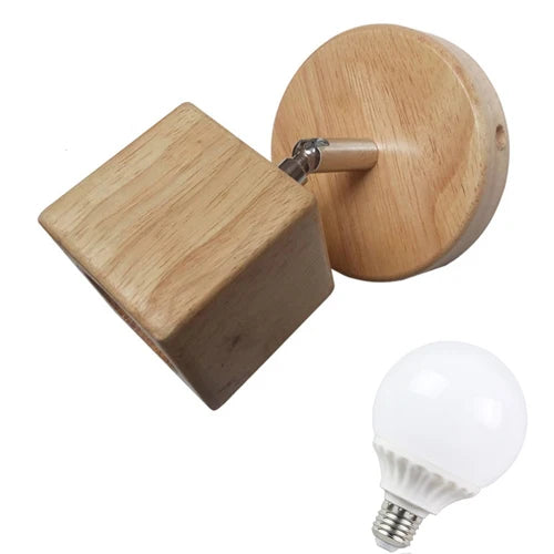 Applique murale bois ampoule
