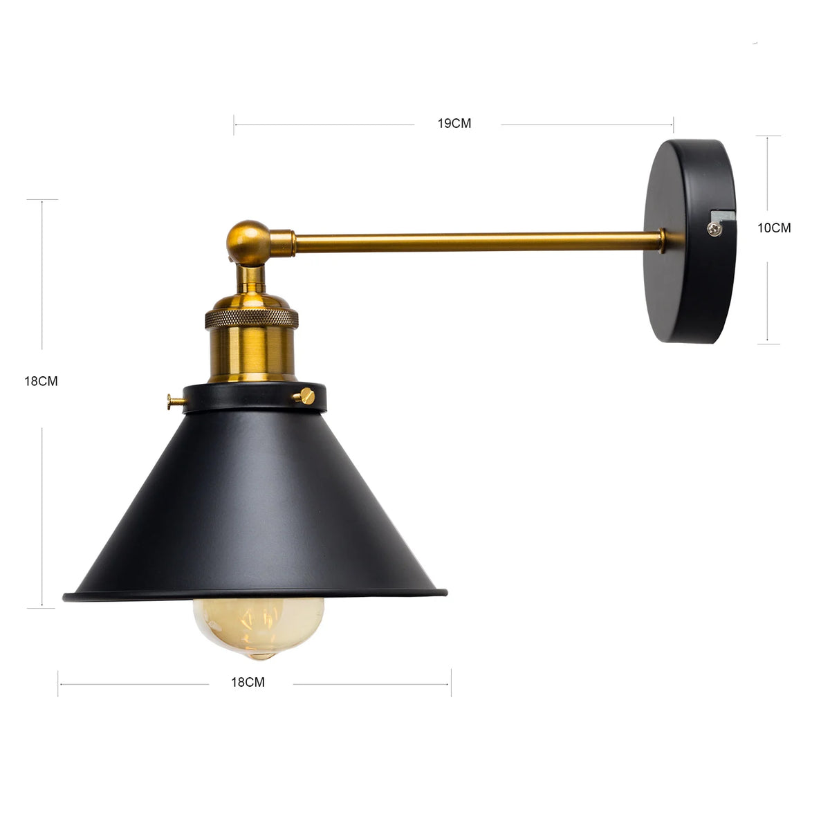 Applique murale noire vintage