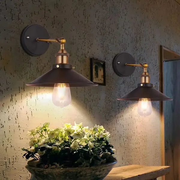 Applique murale noire industrielle
