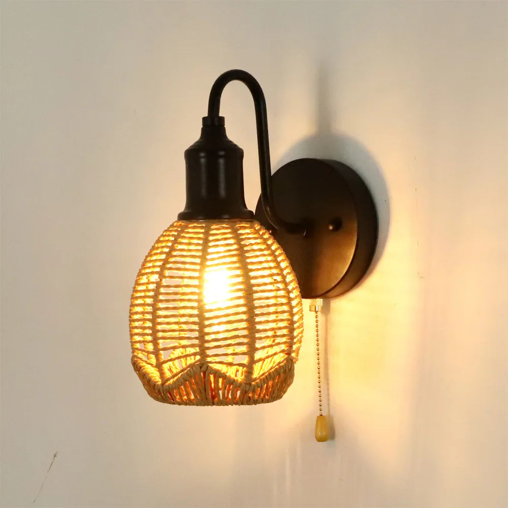 Applique murale bambou et metal