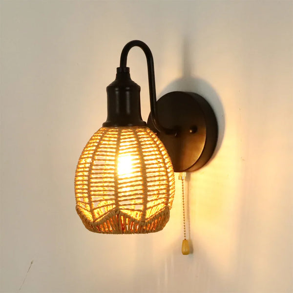 Applique murale bambou et metal