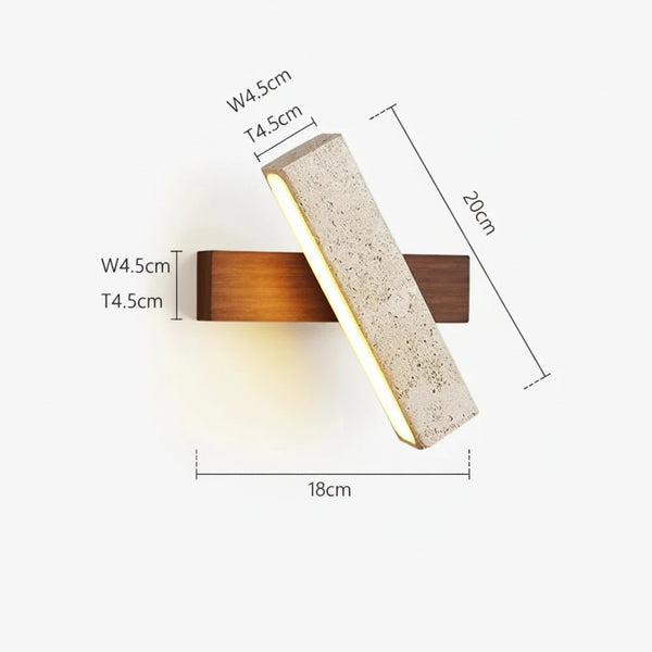 Applique murale travertin orientable
