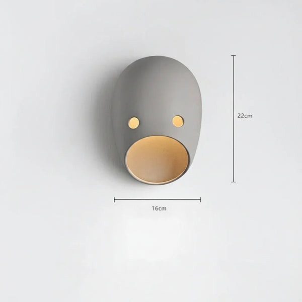 Applique murale résine masque visage design