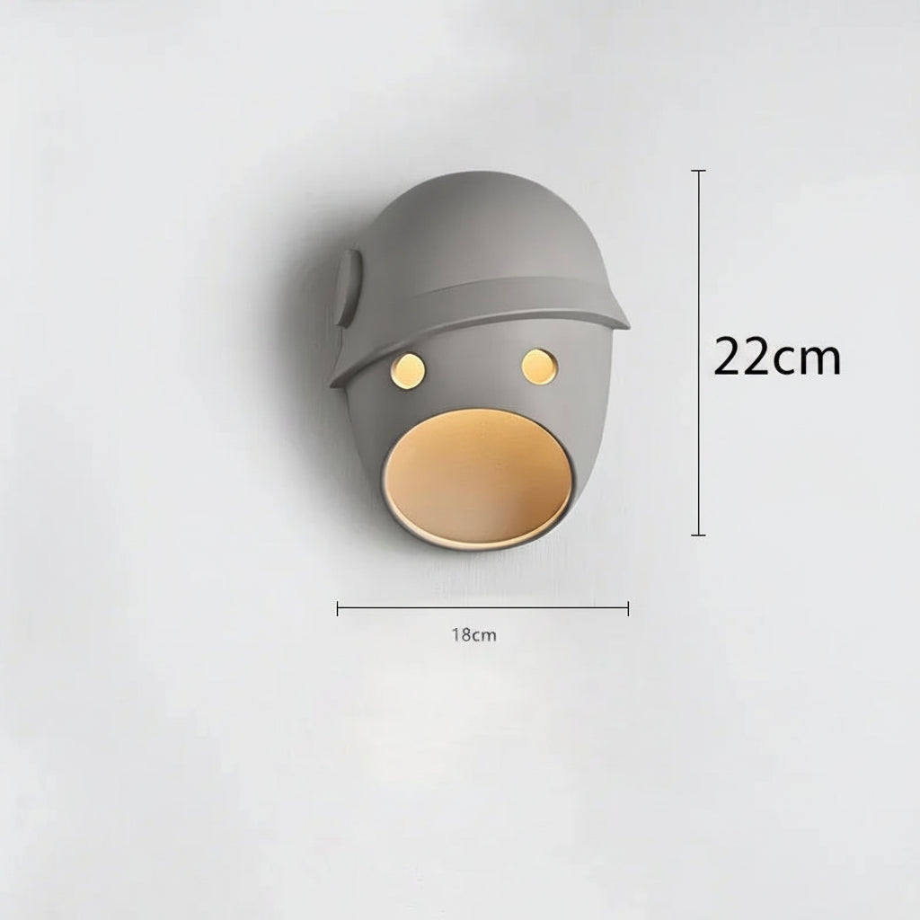 Applique murale résine masque visage design