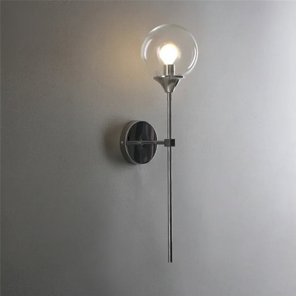 Applique murale boule en verre nordique
