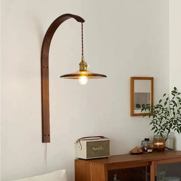 Applique murale abat jour suspendue