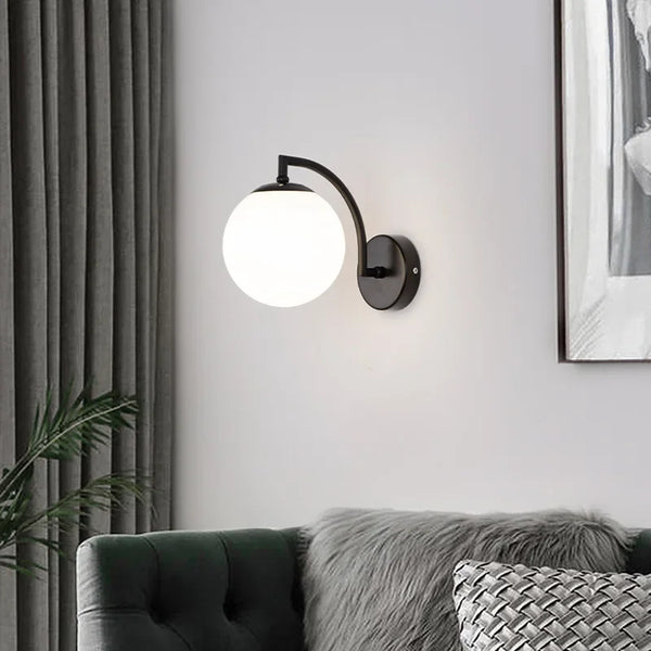 Applique murale boule verre LED nordique minimaliste