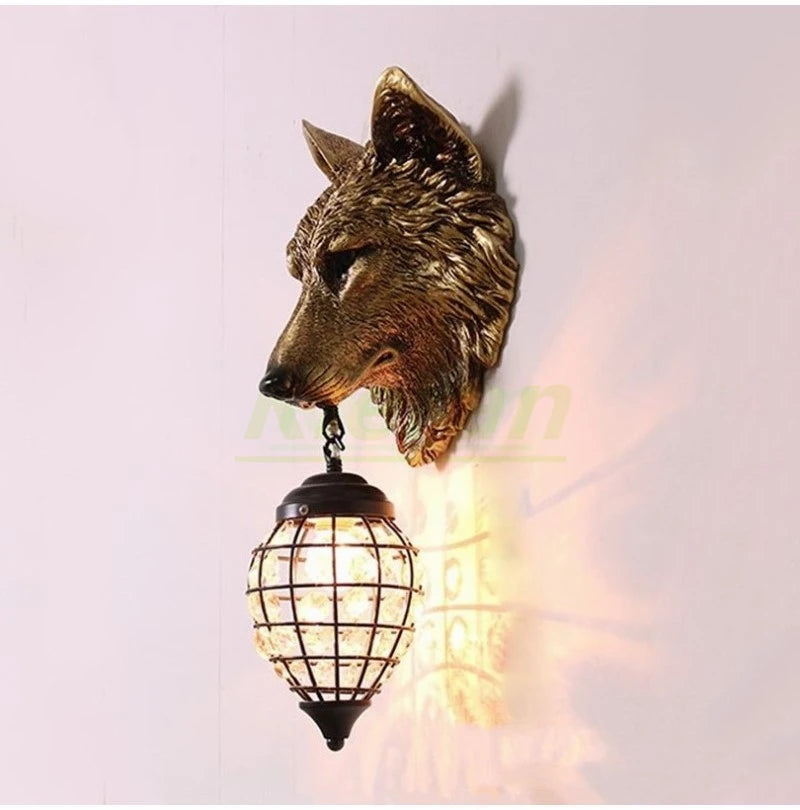 Applique murale loup