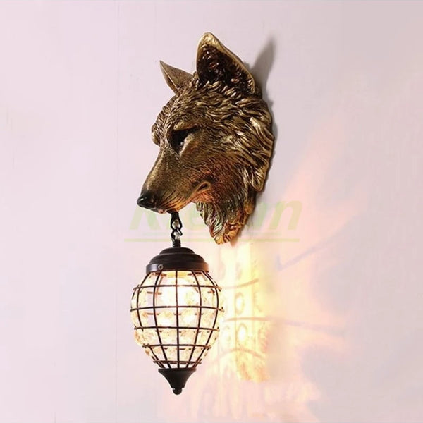 Applique murale loup