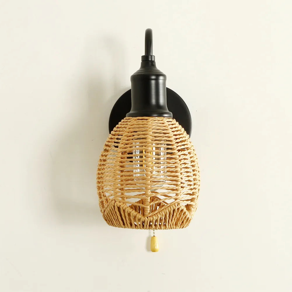 Applique murale bambou et metal