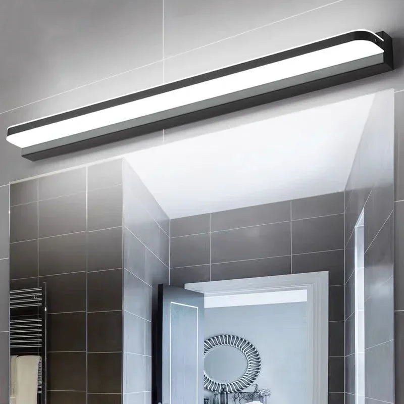 Applique murale LED miroir salle de bain acier inox