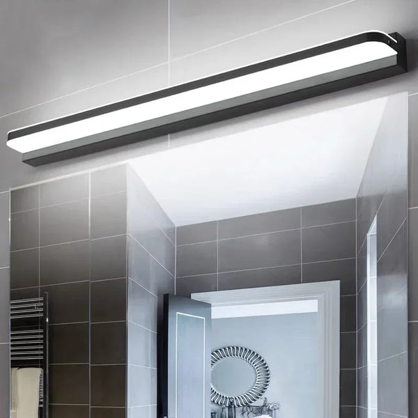 Applique murale LED miroir salle de bain acier inox