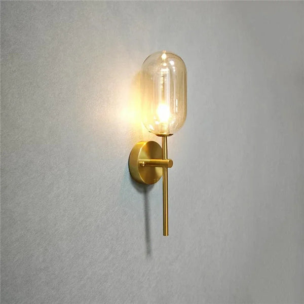 Applique murale verre et laiton