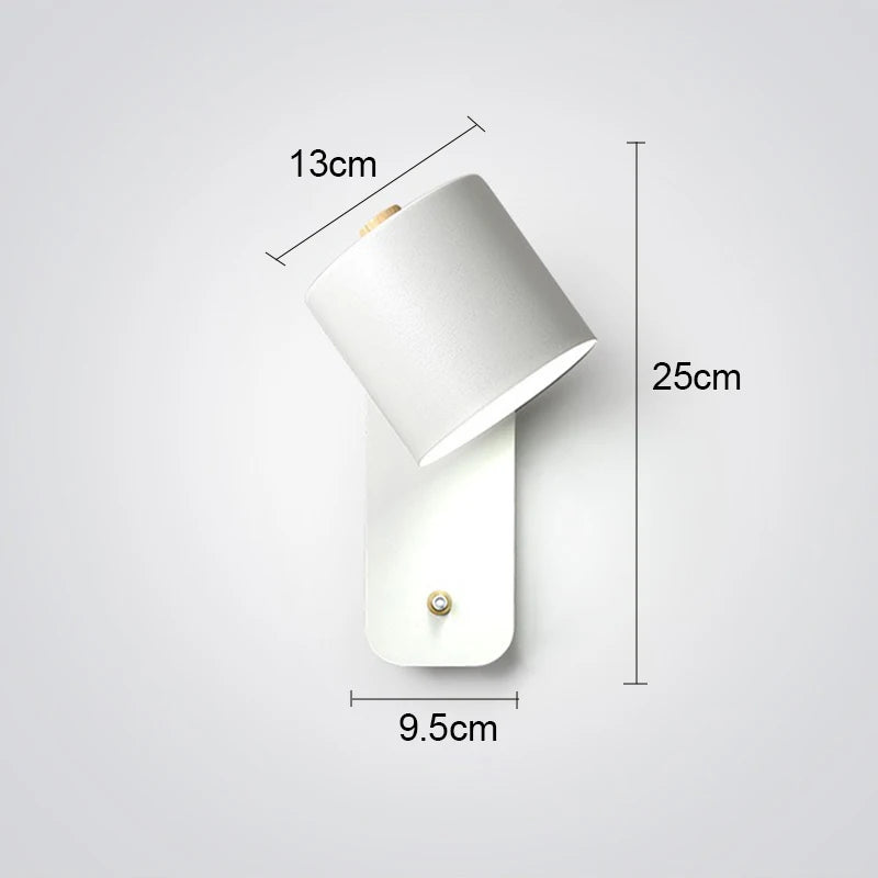 Applique murale blanche avec interrupteur