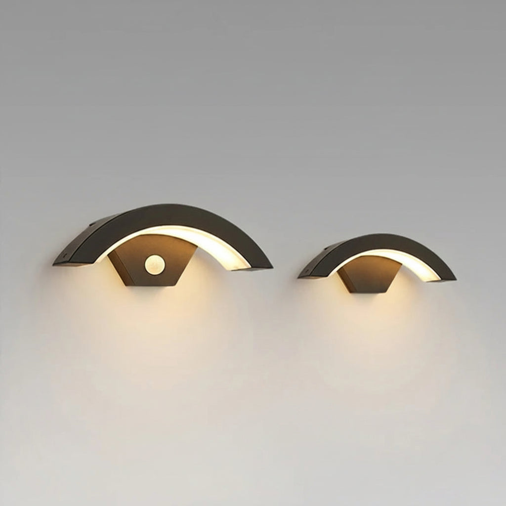 Applique murale extérieure LED IP65 détecteur de mouvement aluminium noir