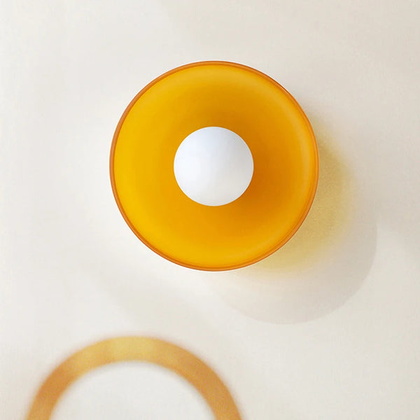 Applique murale ronde verre minimaliste