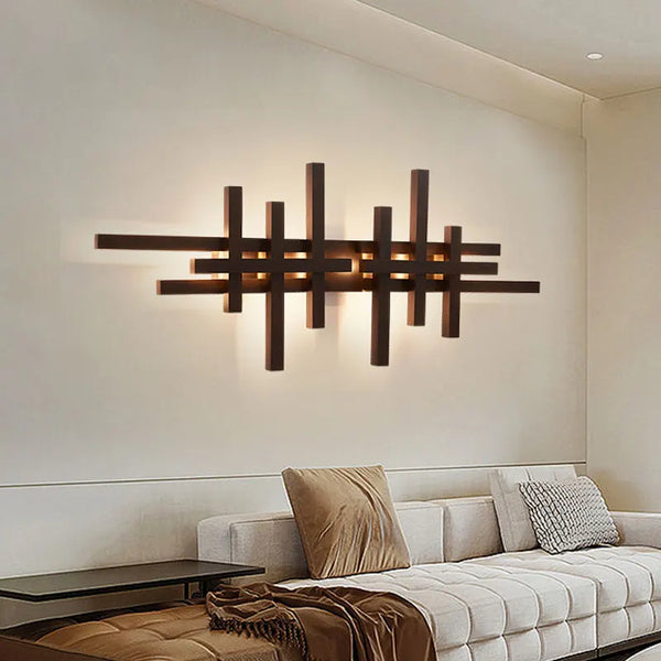 Applique murale salon bois