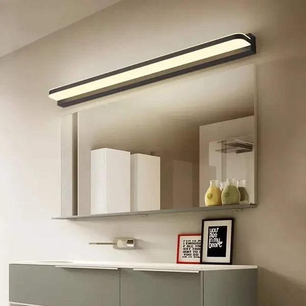 Applique murale LED miroir salle de bain acier inox