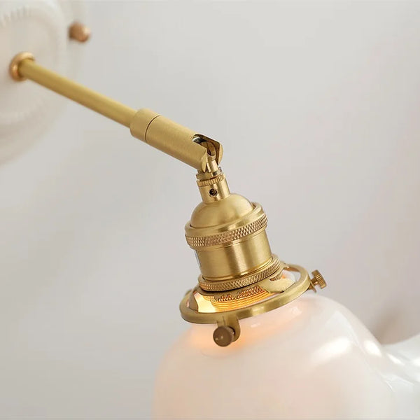 Applique murale LED céramique et cuivre orientable style nordique