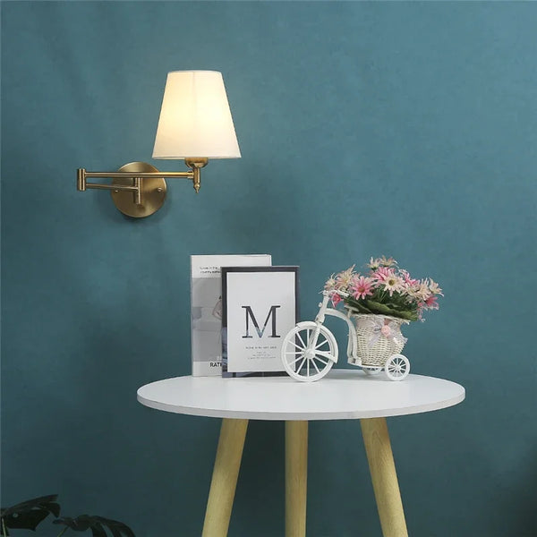 Applique murale articulée en tissu