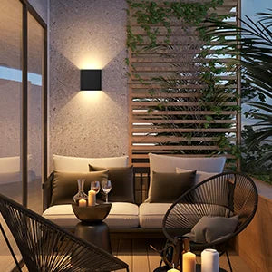 Applique murale LED carré sconce 6W intérieur extérieur