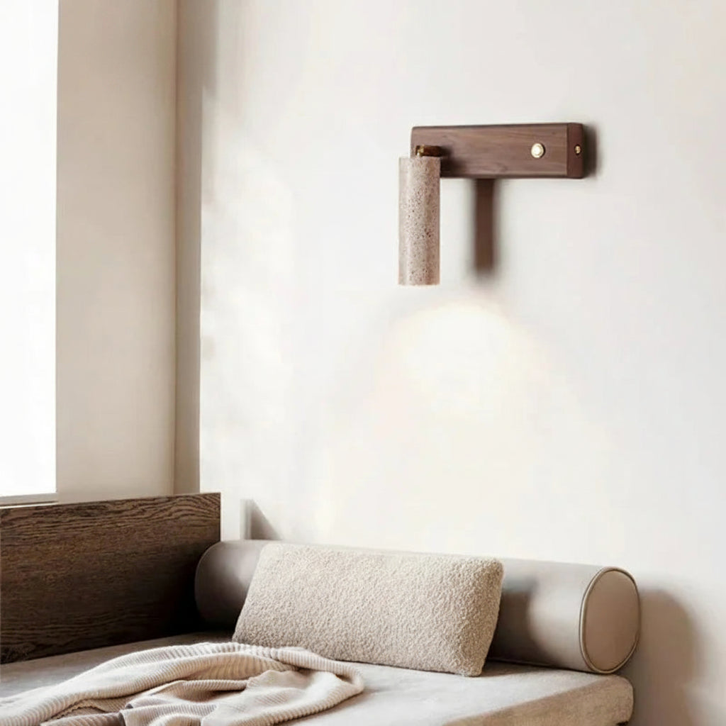 Applique murale travertin liseuse