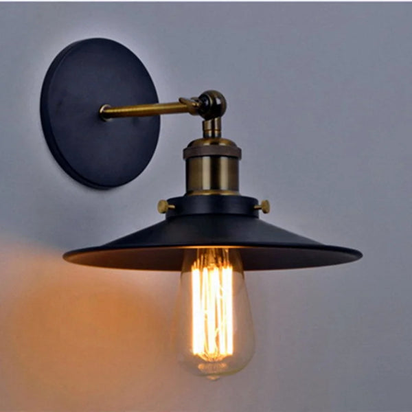 Applique murale noire industrielle