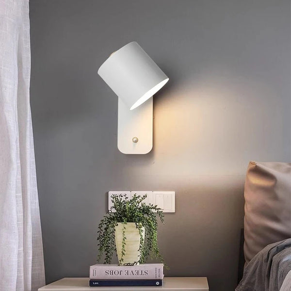 Applique murale blanche avec interrupteur