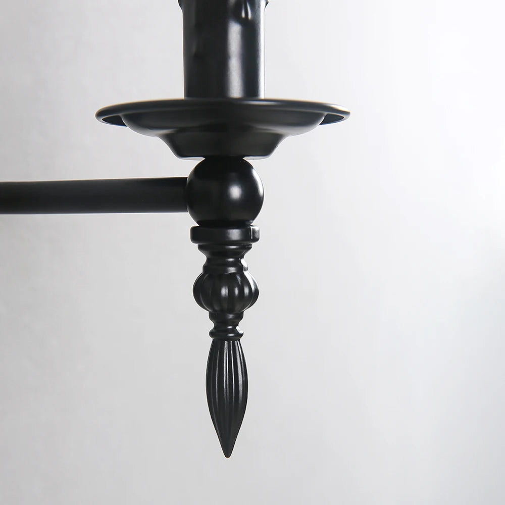 Applique murale noire une ampoule