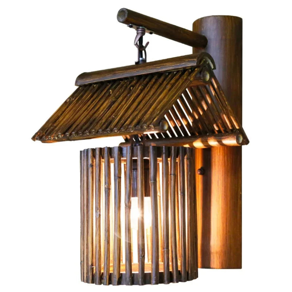 Applique murale cabane bambou