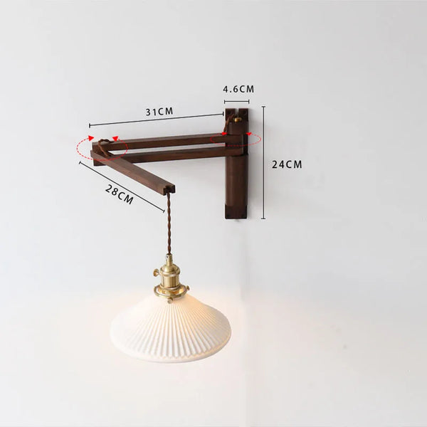 Applique murale articulée bois