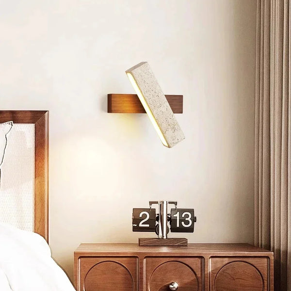 Applique murale travertin orientable