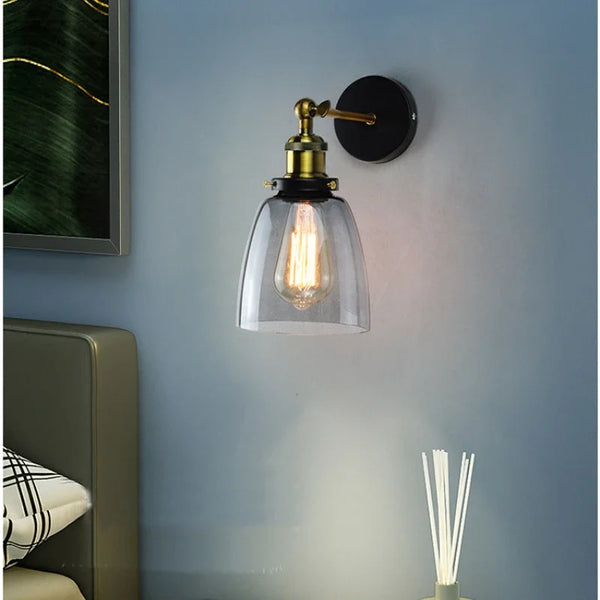 Applique murale en verre transparent