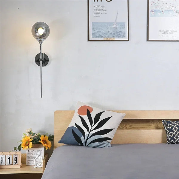 Applique murale boule en verre nordique